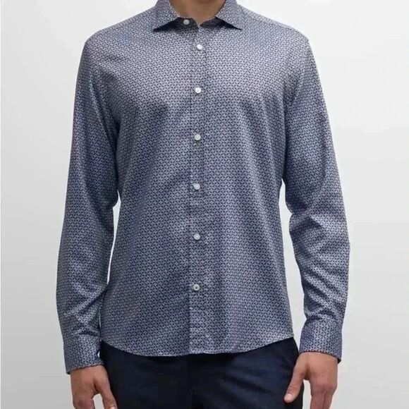 REGULAR-FIT SHIRT IN PRINTED FABRIC - Picture 2 of 8